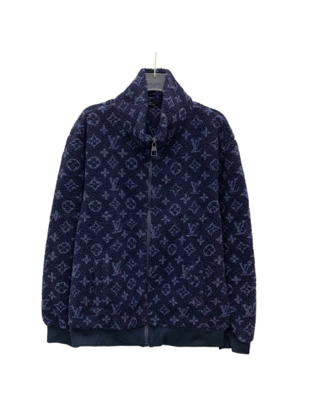 Louis Vuitton Navy Teddy Monogram Zip-Up Jacket